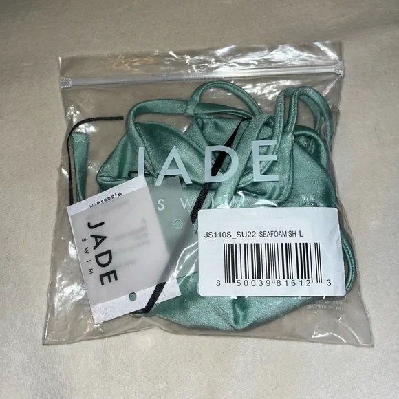 Jade swim via bikini top seafoam sheer size L - Picture 8 of 9